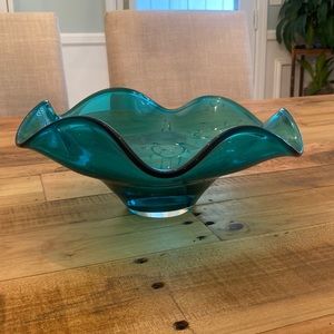 Lenox Organics blue wavy bowl